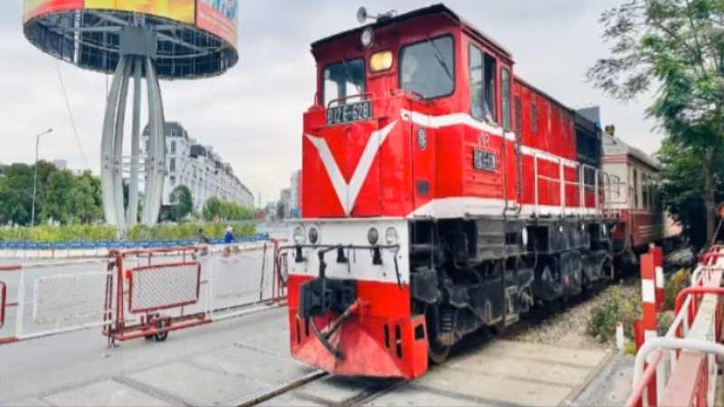 Tuyến đường sắt chạy qua thành phố Hải Phòng.