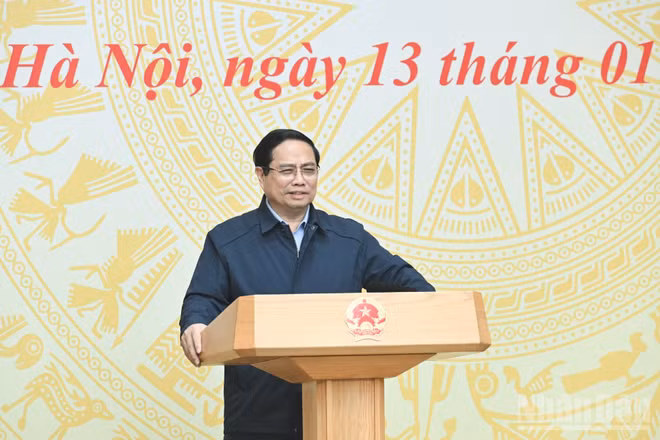 Thủ tướng Chính phủ Phạm Minh Chính chủ trì Phiên họp thứ 5 của Ban Chỉ đạo. (Ảnh: TRẦN HẢI)