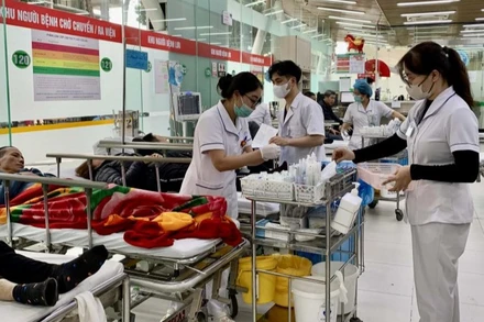 Bệnh nhân nhập viện cấp cứu tại A9 Bạch Mai. 