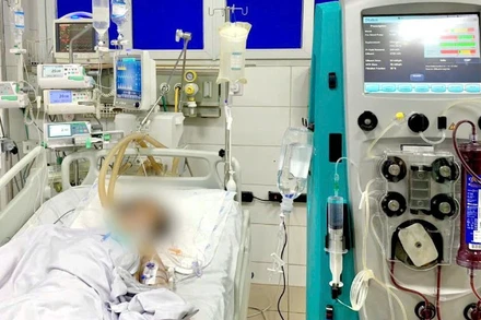 Bệnh nhân được điều trị tích cực tại viện. 