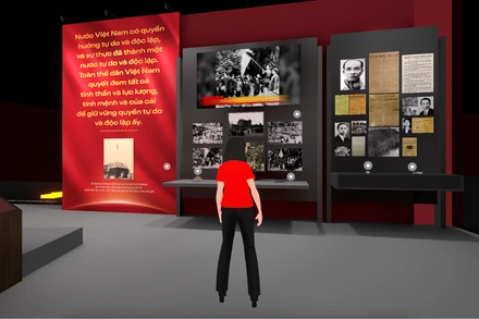 Màn hình LED được trưng bày ở nhiều phân khu trong triển lãm số.