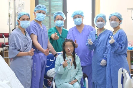 Bệnh nhân đang hồi phục sức khỏe sau khi được ghép tim-phổi.