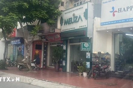 Nơi xảy ra sự cố - Thẩm mỹ trị liệu, Trung tâm đào tạo thẩm mỹ công nghệ cao MELIZA ở 484, Nguyễn Văn Linh, phường Lê Thanh Nghị, thành phố Hải Phòng. (Ảnh: TTXVN)
