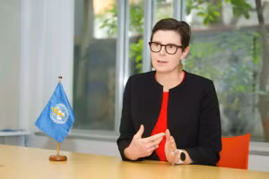 Tiến sĩ Angela Pratt, Trưởng Đại diện Tổ chức Y tế Thế giới tại Việt Nam đánh giá cao việc Việt Nam chủ động chuẩn bị ứng phó nguy cơ dịch Ebola.