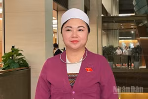 Đại biểu Đặng Bích Ngọc, Phó Trưởng Đoàn đại biểu Quốc hội tỉnh Phú Thọ.