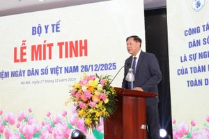 Thứ trưởng Y tế Đỗ Xuân Tuyên phát biểu. 