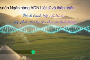 Dự án Ngân hàng ADN liệt sĩ và thân nhân: Hành trình tiếp nối tri ân, góp phần trả lại tên cho các Anh hùng