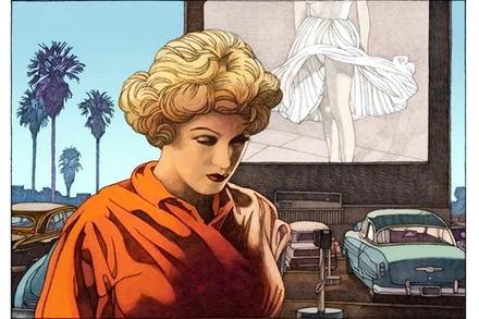 Tranh minh họa đi kèm bài phê bình cuốn tiểu thuyết "Blonde" của nữ nhà văn Mỹ Joyce Carol Oatest đăng trên báo Le Monde ngày 20-10-2000.