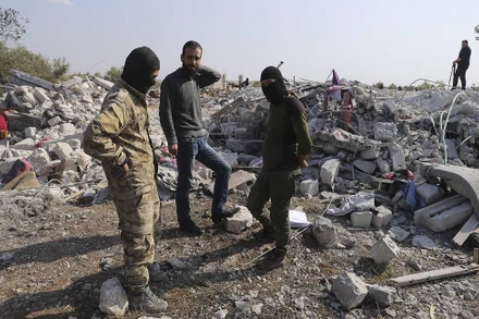 Hiện trường vụ tấn công của quân đội Mỹ.