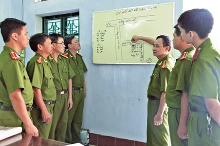 Phòng Cảnh sát truy nã tội phạm Công an tỉnh Nam Định triển khai phương án bắt tội phạm.