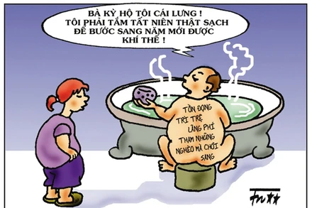 Tranh của họa sĩ Tín Nhượng.