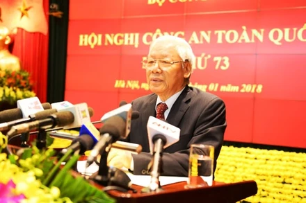 Tổng Bí thư Nguyễn Phú Trọng phát biểu tại Hội nghị Công an toàn quốc lần thứ 73.