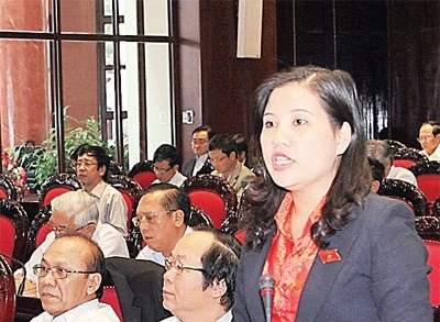 Bà Đinh Thị Phương Lan (Đại biểu QH tỉnh Quảng Ngãi):