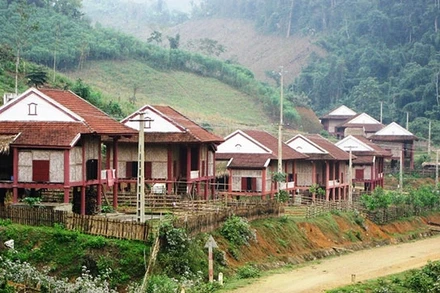 Khu tái định cư mới của người Đan Lai bản Thạch Sơn, xã Thạch Ngàn.