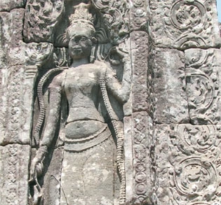 Vũ nữ Apsara tại Angkor Thom.