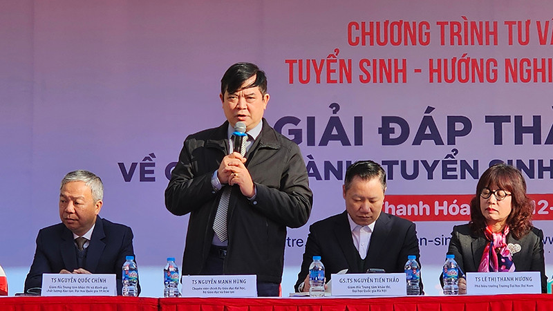 Đại diện Vụ Giáo dục đại học thông tin về điểm mới kỳ thi tuyển sinh năm 2025.