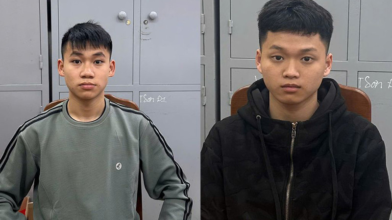 Hai đối tượng bị Công an bắt giữ.