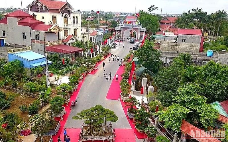 Một góc làng vườn Bách Thuận, huyện Vũ Thư (tỉnh Thái Bình).