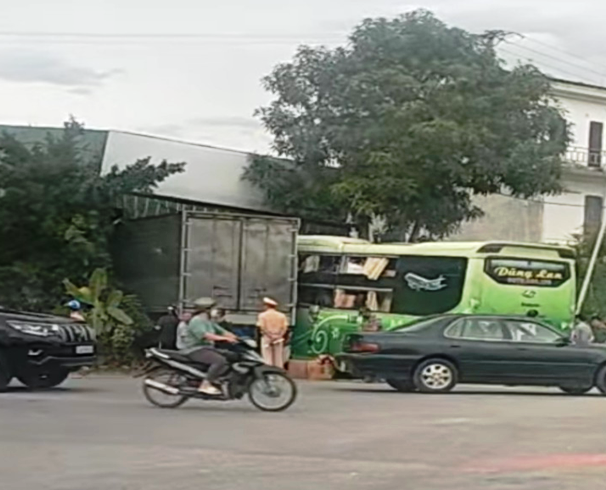 Hiện trường vụ tai nạn giao thông.