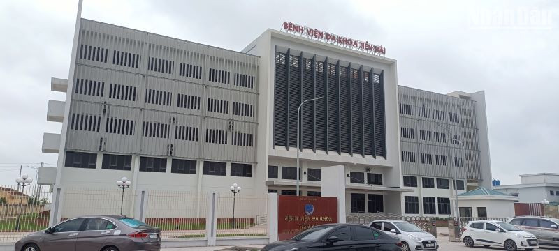 Công trình mở rộng Bệnh viện đa khoa huyện Tiền Hải được xây dựng hiện đại, đáp ứng yêu cầu khám, chữa bệnh cho nhân dân.