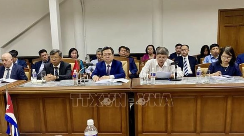 Bộ trưởng Xây dựng Việt Nam Nguyễn Thanh Nghị, đồng Chủ tịch Ủy ban liên chính phủ Việt Nam - Cuba, tại phiên khai mạc kỳ họp. (Ảnh: TTXVN)