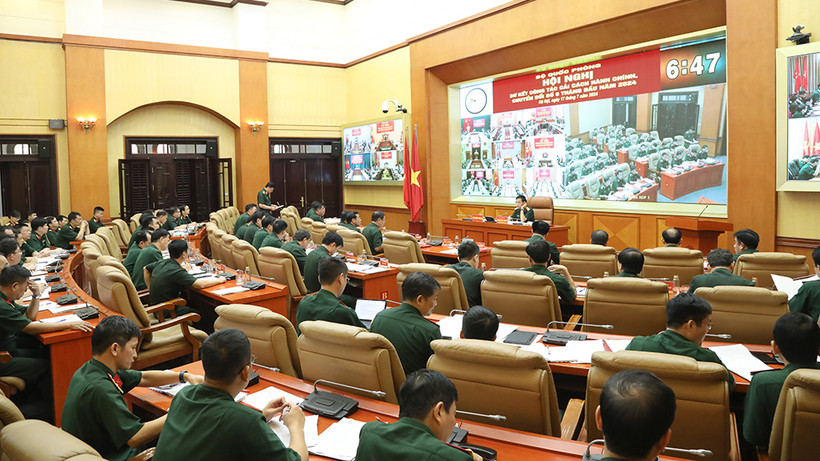Hội nghị sơ kết công tác cải cách hành chính, chuyển đổi số sáu tháng đầu năm 2024 của Bộ Quốc phòng.