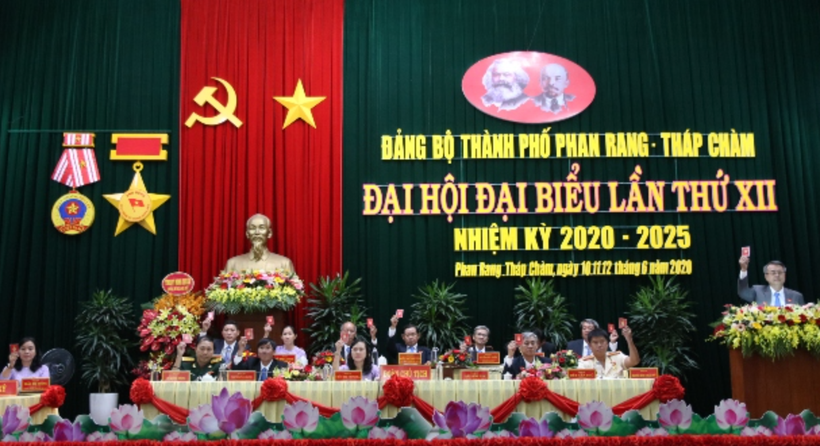 Ảnh minh họa: Đại hội Đảng bộ thành phố Phan Rang-Tháp Chàm lần thứ XII, nhiệm kỳ 2020-2025. (Ảnh: Cổng thông tin thành phố Phan Rang-Tháp Chàm)