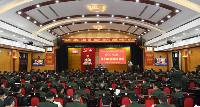Hội nghị tổng kết nhiệm vụ năm 2022 của Cơ quan Tổng cục Chính trị. (Ảnh: Báo Quân đội nhân dân)