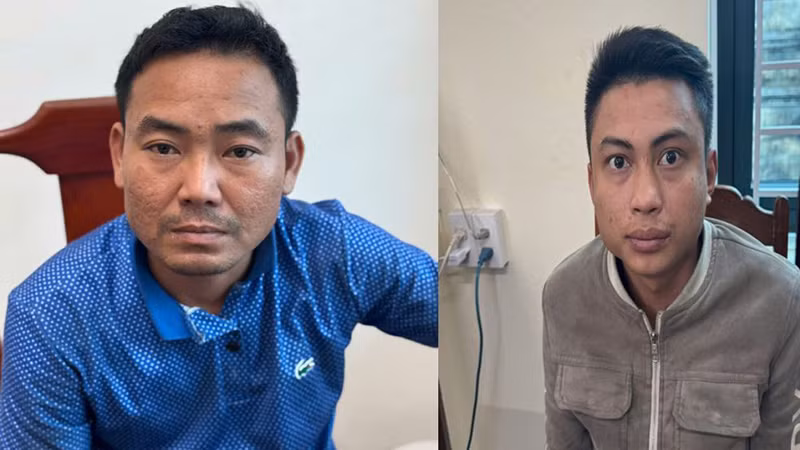 Hai đối tượng bị Công an bắt giữ.