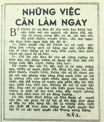 Những việc cần làm ngay (Bài 18)