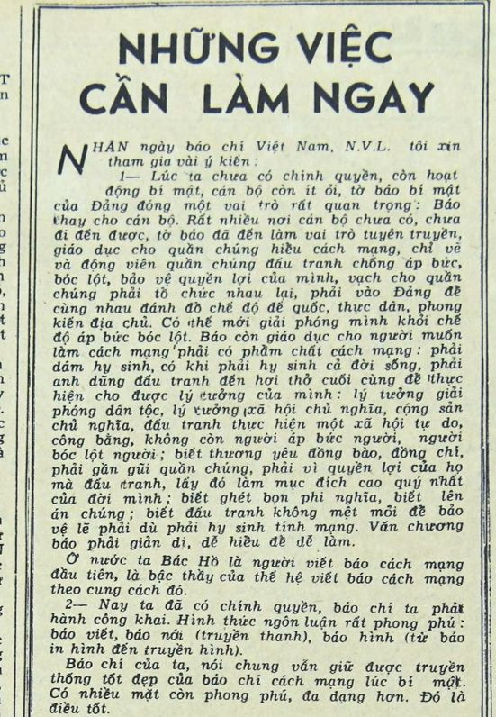 Những việc cần làm ngay (Bài 12)