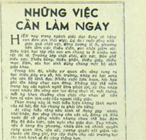 Những việc cần làm ngay (Bài 15)