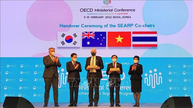 Việt Nam và Australia chính thức tiếp nhận vai trò Đồng Chủ tịch Chương trình SEARP giai đoạn 2022- 2025 từ Hàn Quốc và Thái Lan. (Ảnh: TTXVN)