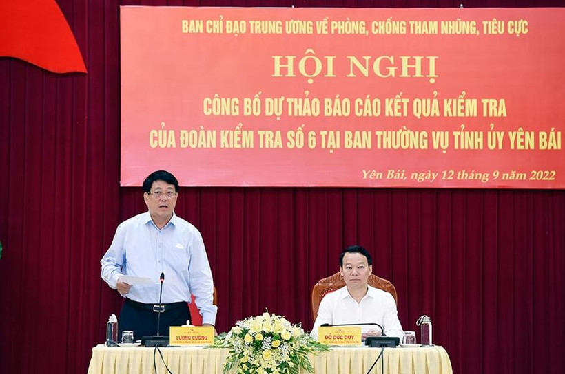 Đại tướng Lương Cường phát biểu tại hội nghị. (Ảnh: Báo Quân đội nhân dân)