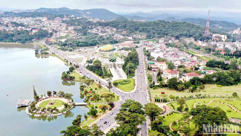Khu vực trung tâm thành phố Đà Lạt. (Ảnh VĂN BẢO)