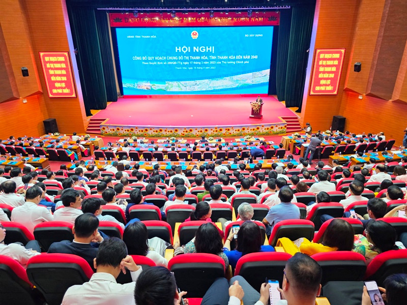 Quang cảnh Lễ công bố quy hoạch thành phố Thanh Hóa.
