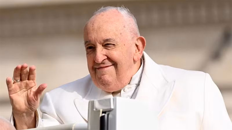 Hình ảnh Giáo hoàng Francis tại Vatican, ngày 13/3/2024. (Ảnh: Tân Hoa xã)