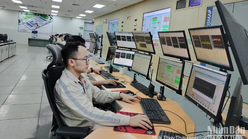 Phòng điều độ trung tâm tại Nhà máy Nhiệt điện Thái Bình 2.