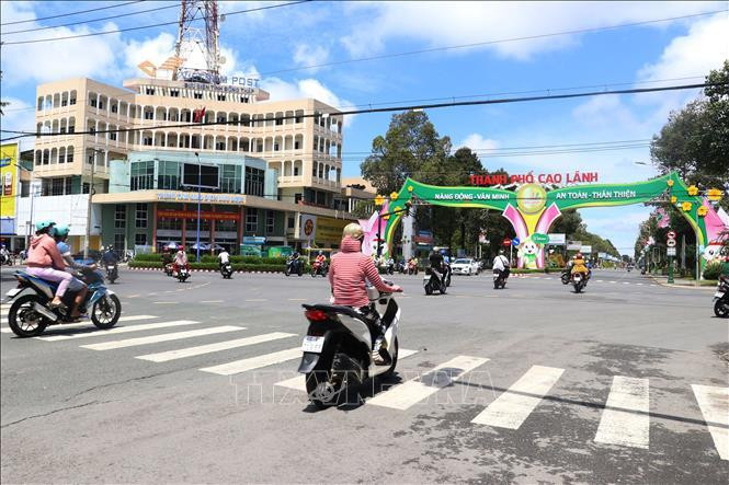 Một góc thành phố Cao Lãnh. (Nguồn: TTXVN)