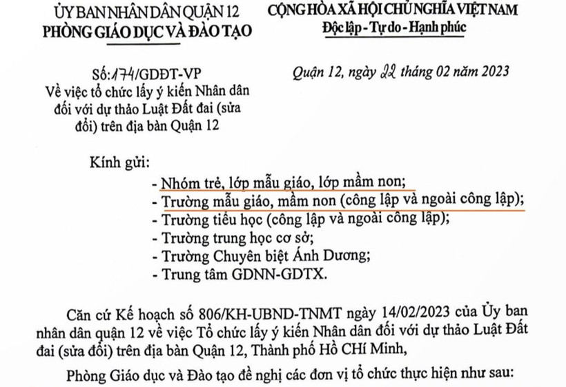 Văn bản gây ồn ào dư luận.
