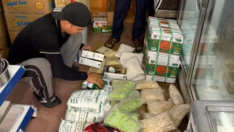 Hiện trường vụ việc. (Ảnh: Quản lý thị trường cung cấp)