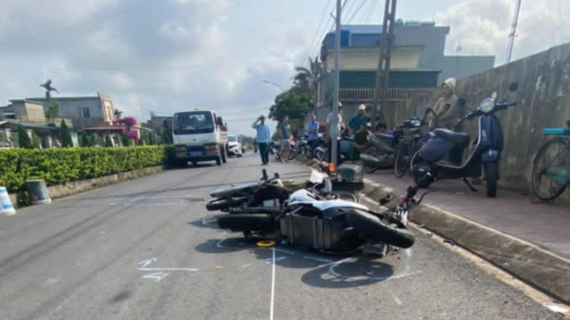 Hiện trường vụ tai nạn.