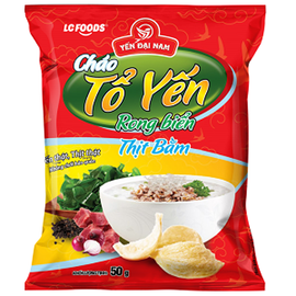 Cháo tổ yến rong biển thịt bằm 