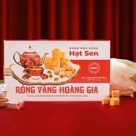 Bánh đậu xanh hương vị sen Rồng Vàng Hoàng Gia