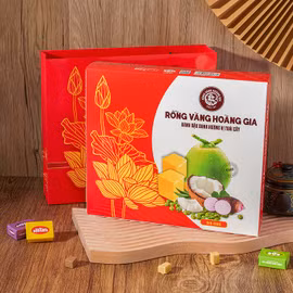 Bánh đậu xanh hương vị trái cây Rồng Vàng Hoàng Gia