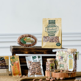 Bộ sản phẩm hạt điều rang củi Hải Bình