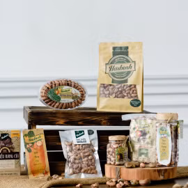 Bộ sản phẩm hạt điều rang củi Hải Bình