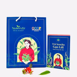 Trà Sencha gạo lứt
