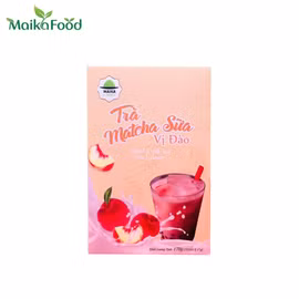 Trà matcha sữa vị đào - Maika Food