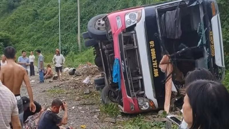 Hiện trường vụ tai nạn.